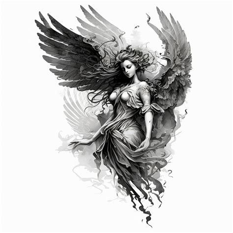 realistic angel tattoo|female angel tattoo designs.